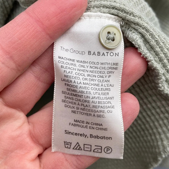 The Group by Babton  tie-front thermal Sage Green, size 1X - Picture 9 of 11